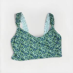 Ruffle Strap Bikini Swim Top Cottage Country Tropical Coastal Beach Shabby XL